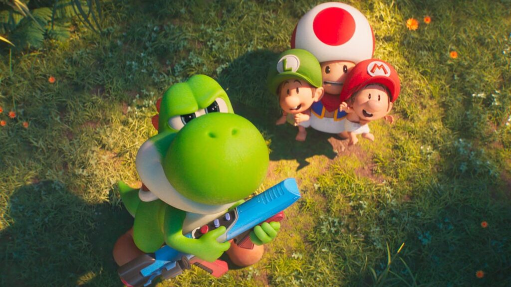 mario galaxy movie yoshi toad baby